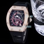 Swiss Quality Replica Richard Mille RM026-01 Rose Gold Diamond Men's Watch